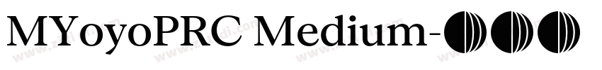 MYoyoPRC Medium字体转换